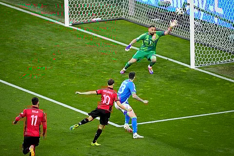 Nedim Bajrami scores opening goal against Italy